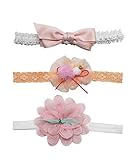 （kiejun) ベビー ヘアバンド 髪飾り ヘアアクセサリー ３点セット フォーマル リボン セレモニー 赤ちゃん お宮参り お祝い 結婚式 撮影 ki-025