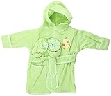 Spasilk 100% Cotton Hooded Terry Bathrobe with Booties, Green Duck, 0-6 Months by Spasilk