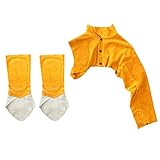 P Prettyia 作業用　溶接ハーフスーツ　保護スリーブ　スパッツ　靴カバー　やけど防止