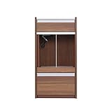 arne キッチンラック 伸縮 R+レンジ 45L ロータイプ 幅46.6～82.7cm 高さ90cm ブラウン