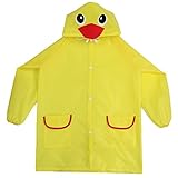 (ラボーグ) La vogue キュート レインコート キッズ レインポンチョ 子供合羽 レインウェア ベビーレイングッズ カッパ 女児 男の子 イエロー
