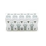 Suyepスプリング端子台クイックランプワイヤーコネクタ電気ケーブルクランプフリースクリュープラグインタイプピッチ10.0mm 05ペグ付きピン付き接地接点BELEKS 923 P05 (50)