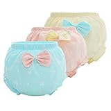 JIEYA 3 枚組キッズ女の子パンツズボン下 赤ちゃんの下着 0～3歳 (80cm（0-12ヶ月）, 3枚組)