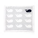 DEMDACO Plush Whale Chenille Blanket, 24x24