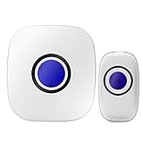 Demiawaking ワイヤレスチャイム 呼び出しチャイムセット ワイヤレスベル ドアベル インターホン 呼び鈴 防水 防塵 4段階音量調節（バッテリーなし）