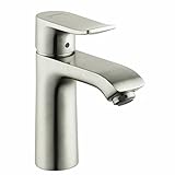 Hansgrohe 31080821 Metris E Single Hole Faucet, Brushed Nickel [並行輸入品]