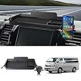 【新登場＆360度回転スマホホルダー】 Auto Spec トヨタ アルファード ヴェルファイア 40系 に適合 ダッシュボードトレイ 2023年-現行 車内収納ボックス 3Dトレイ 携帯ホルダー 両席兼用スマホホルダー 360度回転 小物入れ 車種専用設計 内装 パーツ 滑り止めラバーマット付き 収納アクセサリー 装着簡単 (トヨタ アルファード 40系)