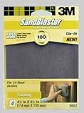 3M 9662 SandBlaster 1/4 Sheet 180 Grit Clamp-On Sandpaper [並行輸入品]
