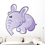 Cute Baby Grey and Wall Decal by Wallmonkeys Peel and Stick Graphic (48 in H x 48 in W) WM71154 [並行輸