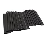 1ボックス（127PCS）熱収縮ケーシングチューブ7サイズブラック環境保護ケーブルワイヤラップ電気絶縁スリーブ