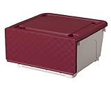 サンコープラスチック 重ね収納 ボッカ 幅39×奥36.5×高23.3cm ワインレッド