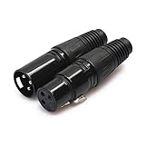 Merssavo XLR 3ピン男性+女性MICスネークプラグ7 * 1.9cm