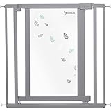 Badabulle Safety Gate Plexiglas (Grey Leaves) by Badabulle