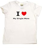 I Heart My Single Momキュート幼児服男の子または女の子Tシャツ|ベビーギフト US サイズ: L カラー: ホワイト