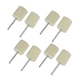 uxcell フェルトホイール　フェルト軸付ホイール　マウントポイント　円筒　研磨マウンド　フェルトビット　10個入り