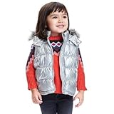 オールドネイビー OLD NAVY/ フードフロストフリーベスト シルバーメタリック アウターベスト 3歳【並行輸入】
