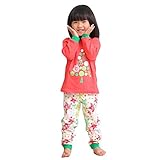 hibote 子供服 長袖パジャマ ルームウェア アニマル柄 寝間着 上下セット 73cm 0歳-6ヶ月幼児服 プレゼント キッズ服