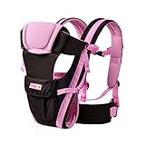 ベビーキャリア、腰、背中とヒップ、通気性多機能ベビーキャリア (20Kg、0-36 ヶ月),Pink