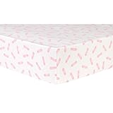 Trend Lab Pink Feathers Deluxe Flannel Fitted Crib Sheet by Trend Lab