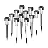 LEDガーデンライト MIYOLE 屋外 ソーラーライト 省エネ パスライト ステンレス製 12本セット 芝生ランプ 埋め込み式 防水 庭 玄関 車道 歩道 園芸 照明 (マルチカラー)