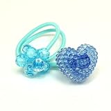 かわいい・使いやすいキッズポニーヘアゴム/ハート＆ボール【C09-25】ジュニア子供
