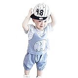 CXYPベビー 子供服 夏　半袖 フォーマル　スーツ (85cm, ブルー)