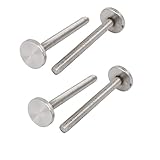 uxcell ミラースクリューネイル シルバートーン 304ステンレス鋼 ガラスホルダー 家具アクセサリー フィッティング部