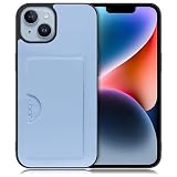 LOOF SKIN SLIM-SLOT レザー カード収納 スマホケース for iPhone 14 用 ケース カバー 背面 ストラップホール カードポケット シンプル 耐衝撃 薄型 軽量 leather [ベビーブルー]
