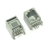 RJ12 ソケット(メス) 右オフセット 2個セット