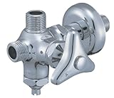 三栄水栓 【D式分岐止水栓本体 共用形】 アングル型 ハンドルは右側 V2220RAD-X2-13