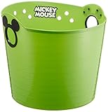 錦化成 ディズニー やわらかバケツ ミッキーマウス グリーン R36 洗濯カゴ・おもちゃ入れのおかたづけに