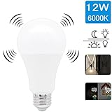 レーダーセンサーライト LED電球 e26 12w 明暗センサー搭載搭載 昼白色 自動点灯＆消灯 省エネ 防犯
