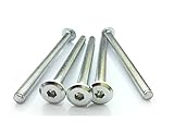 m6 X 78 mm六角ソケットキャップフラットヘッドメタル家具ホームキッチン寝室用ボルトファスナー 5Pcs