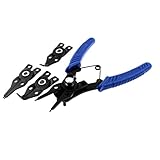 内部外部ストレートベントヒントサークリッププライヤーブルーブラック