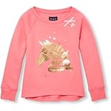 THE CHILDREN'S PLACE(ザ・チルドレンズプレイス) アクティブ インベリッシュ グラフィック レース-アップ スウェットシャツ ダービーローズ トップス長袖Tシャツ 4歳【並行輸入】
