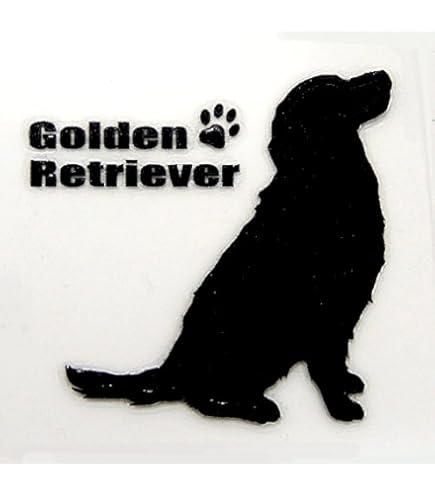 美品　hayu ゴールデンレトリバー　プレート　Black Amazon.co.jp: 蒔絵シール DOG 「ゴールデンレトリバー（4匹）黒
