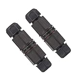 LOUFIMIDON 防水ケーブルコネクタ 防水ケーブルグランド 接続用コネクタ IP65屋外防塵防水ワイヤーとケーブルコネクター (2パック)