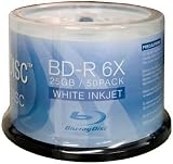 【6個セット】PlexDisc PLX-BR06WP50 ホワイト インクジェット ワイドプリンタブル BD-R (50枚入) 1-6倍速 Vガード Blu-ray簡易方式対応 50枚スピンドルケース x6個