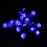 RaiFu ストリングスライト ロマンチック 模擬 ローズ形状 文字列 光ホーム パーティー クリスマスの装飾 クリスマス ギフト 3M 30LED ブルー
