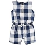 Carter's(カーターズ) バッファローチェックロンパース ブルー ロンパース半袖 12ヶ月【並行輸入】