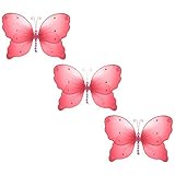 The Butterfly Grove Emily Butterfly Decoration 3D Hanging Mesh Organza Nylon Decor Red Small 5 x 4 -