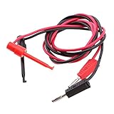 Fenteer セキュリティ　マルチメーター　バナナプラグ　テスト　フック　ワイヤ　ケーブル　セット　黒と赤