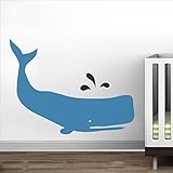 Whale Wall Decal Vinyl Nursery Sticker Baby Zoo Whale Decor Ocean Kids Wall Decal Boys Nursery Wall 