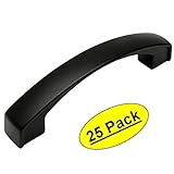 Cosmas 616 – 96 FBフラットブラックモダンキャビネットハードウェアアーチハンドルプル – 3 – 3 / 4 "インチ( 96 mm )穴中心 – 25パック