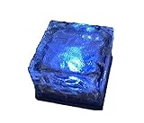 LED ソーラー ガーデン ライト キューブ 型 光 センサー 防水 埋込 可 レインボー 自動 点灯