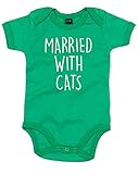 (猫と結婚) Married With Cats, プリント　ベビースーツ - グリーン/白 12-18 ヶ月