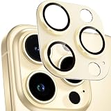 カメラフイルム iPhone 13 Pro/13 Pro Max用 カメラ保護 全面保護 9H強化ガラス アルミ合金 アイフォン13Pro/13 Pro Max レンズカバー 耐衝撃 露光オーバー防止 黒縁取り 超高透過率 いphone13pro/13プロ max カメラカバー プロテクター ゴールド