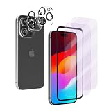 【4枚入り】 対応 iPhone 16 Pro Max ブルーライトカット ガラスフィルム 2枚+カメラフィルム 2枚 +ガイド枠付き 国産AGC旭硝子素材 アイフォン16 フィルム 強化ガラス 液晶保護 硬度10H 耐衝撃 飛散防止 高透過率 極薄 気泡ゼロ 貼り付け簡単