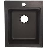 Franke Quantum 16.75 "デュアルマウントGraniteシングルボウルキッチンシンク、オニキス