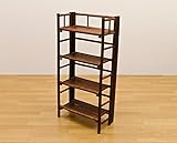 シェルフ 棚 ラック バンブーシェルフ 4段 スクエア 竹製 オープンラック 折りたたみ コンパクト